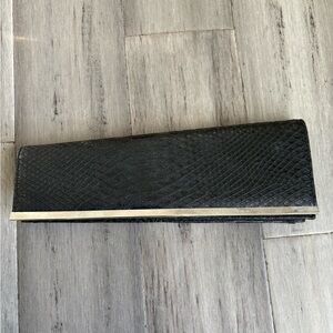 Chinese Laundry Black and Silver Clutch
